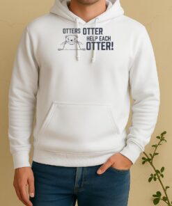 Official 2025 Otters Otter Help Each Otter Unisex Hoodie