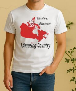 Official 3 Territories 10 Provinces 1 Amazing Country Canada Map Shirt