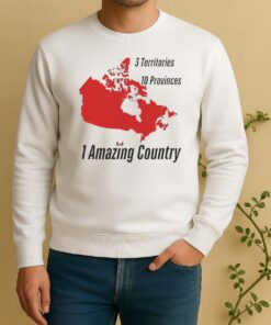 Official 3 Territories 10 Provinces 1 Amazing Country Canada Map Sweater