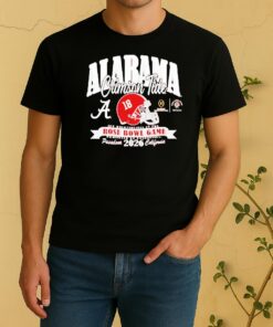 Official Alabama Crimson Tide College Football Playoff 2026 Rose Bowl Helmeshirt