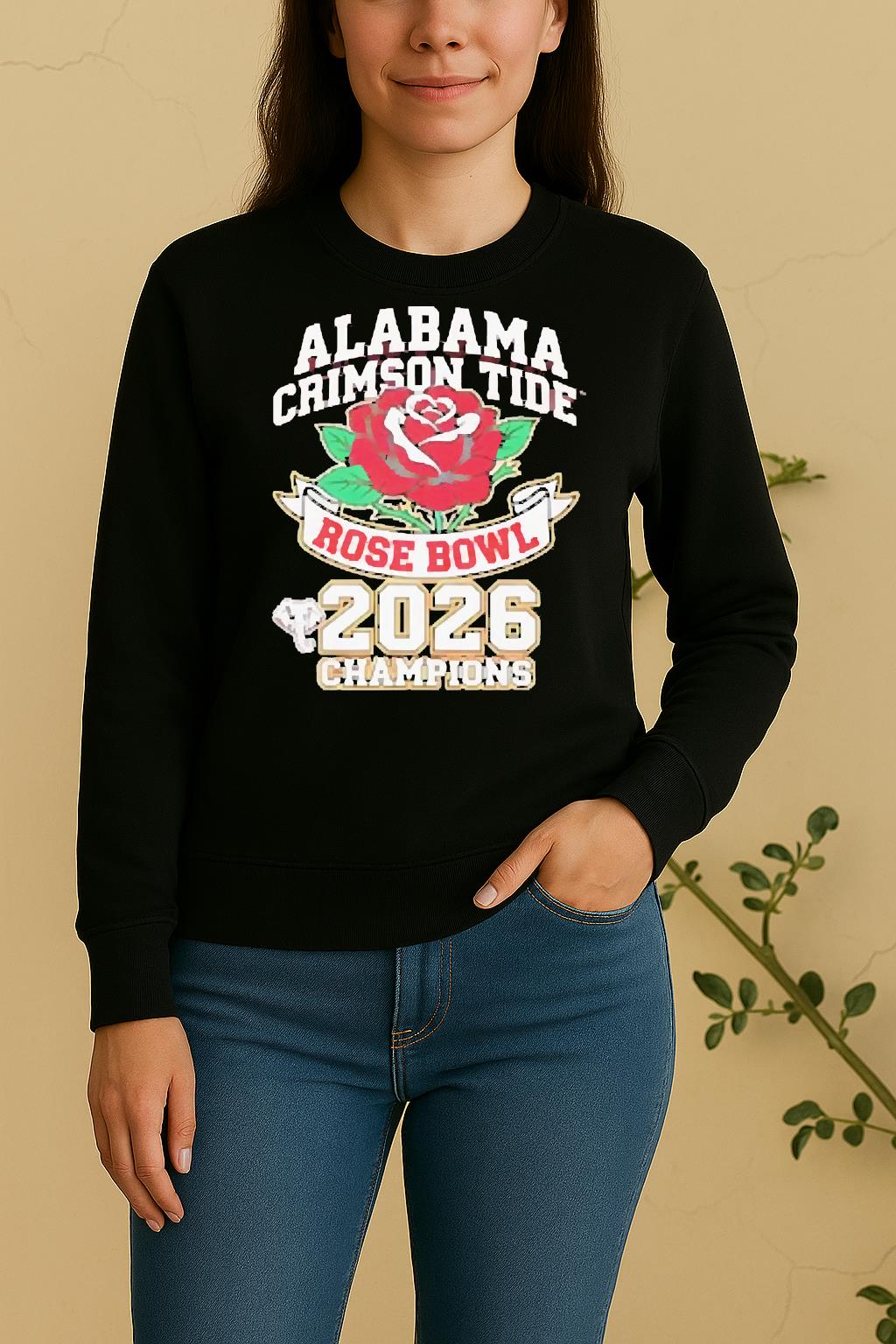 Official Alabama Crimson Tide Rose Bowl Champions 2026 Sweater