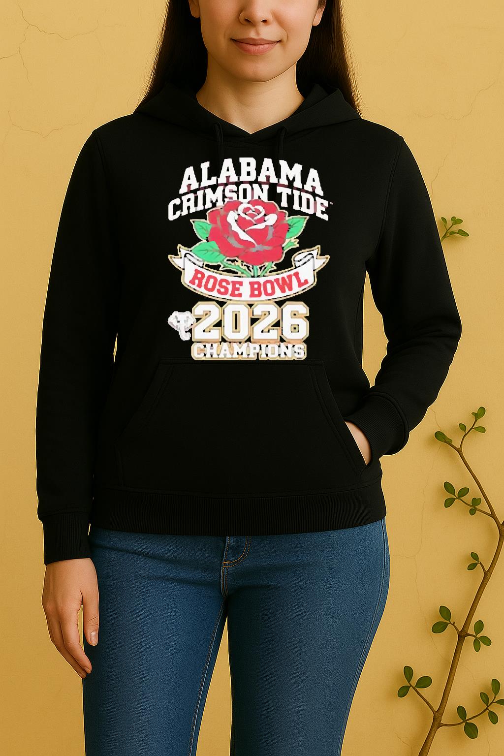 Official Alabama Crimson Tide Rose Bowl Champions 2026 Unisex Hoodie