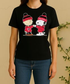 Official Atlanta Falcons Snoopy And Charlie Brown Best Friends Women Shirt
