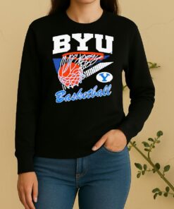 Official Byu Cougars Basketball Retro Swish Sweater