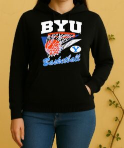 Official Byu Cougars Basketball Retro Swish Unisex Hoodie