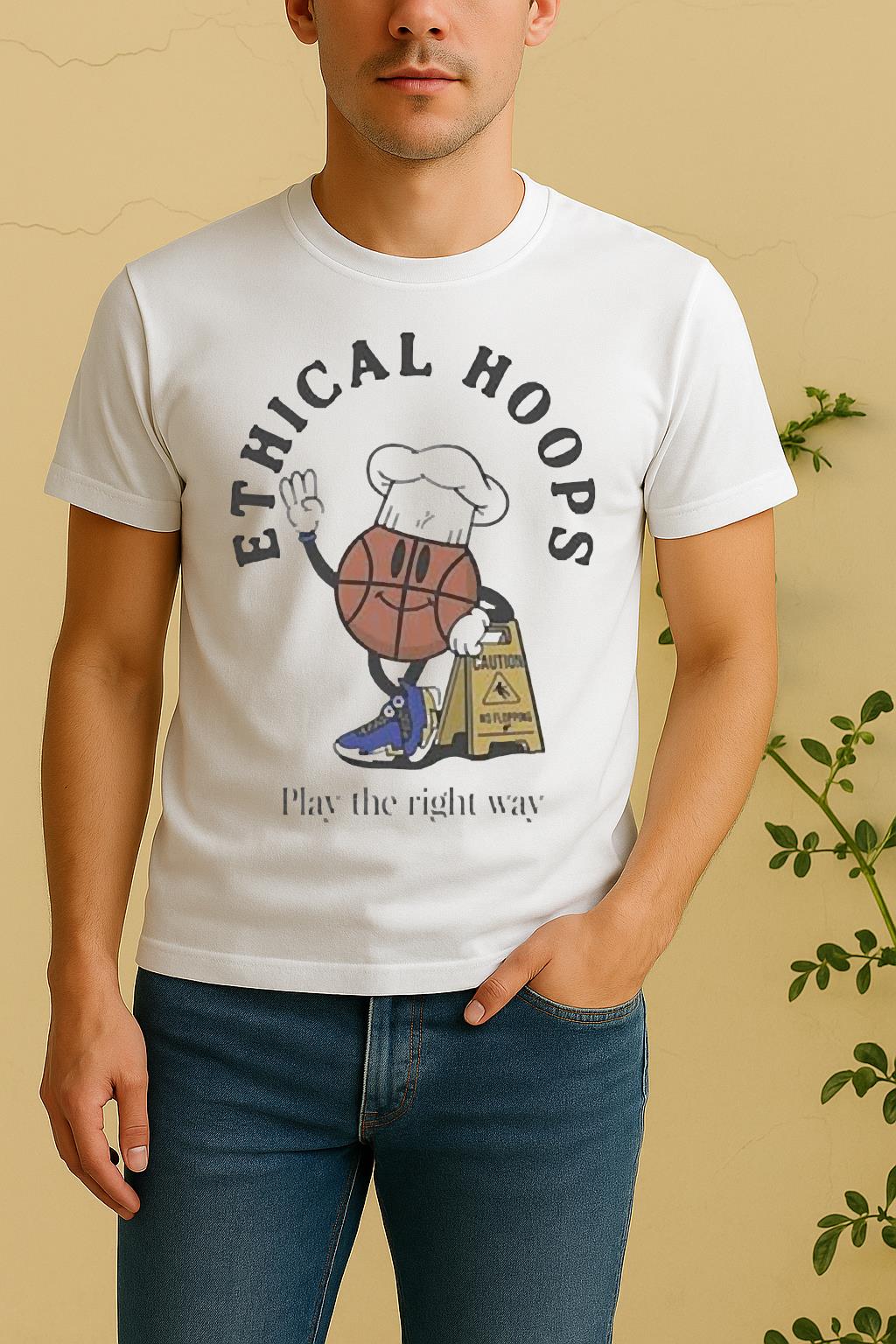 Official Ethical Hoops Play The Right Way Shirt by Bino Shirt – Custom Graphic T-Shirt