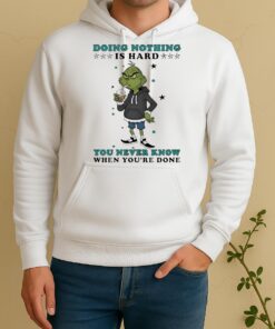 Official Grinch Drinking Milk Tea Doing Nothing Is Hard You Never Know Unisex Hoodie
