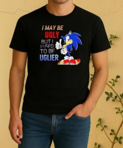 Official I May Be Ugly But I Used To Be Uglier Cartoon Hedgehog Shirt