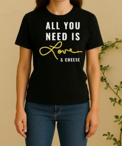 Official Jordan Love All You Need Is Love And Cheese Green Bay Packers Women Shirt