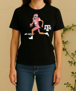 Official Marcel Reed Superstar Pose Running Texas Am Aggies Women Shirt