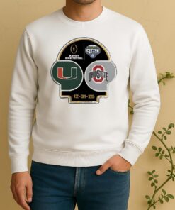 Official Miami Vs Ohio State Playoff Quarterfinal 2025 Goodyear Cotton Bowl Sweater
