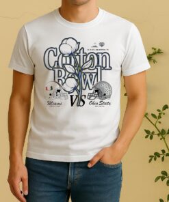 Official Ohio State Vs Miami 2025 Cotton Bowl Helmet Matchup Shirt