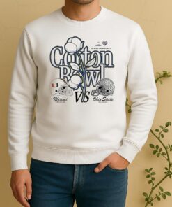 Official Ohio State Vs Miami 2025 Cotton Bowl Helmet Matchup Sweater