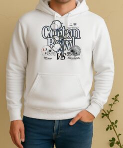 Official Ohio State Vs Miami 2025 Cotton Bowl Helmet Matchup Unisex Hoodie