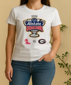 Official Ole Miss Rebels Vs Georgia Bulldogs 2026 Allstate Sugar Bowl Women Shirt