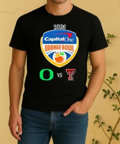 Official Oregon Ducks Vs Texas Tech Red Raiders 2026 Capital One Orange Bowl Shirt