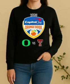 Official Oregon Ducks Vs Texas Tech Red Raiders 2026 Capital One Orange Bowl Sweater
