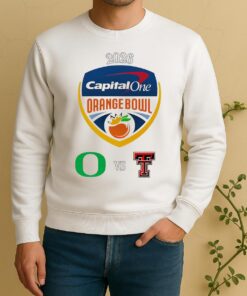 Official Oregon Ducks Vs Texas Tech Red Raiders 2026 One Orange Bowl Cfp Quarterfinal Hard Rock Stadium Miami Gardens Fl January 1 2026 Sweater