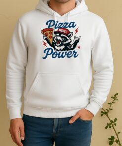 Official Raccoon Pizza Power Usa America Red Hat Graphic Unisex Hoodie