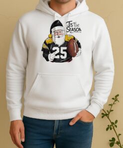 Official Santa Claus Pittsburgh Steelers Football Nfl Tis The Season Merry Christmas Unisex Hoodie