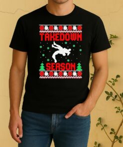 Official Takedown Season Guys Wrestling Ugly Christmas Shirt
