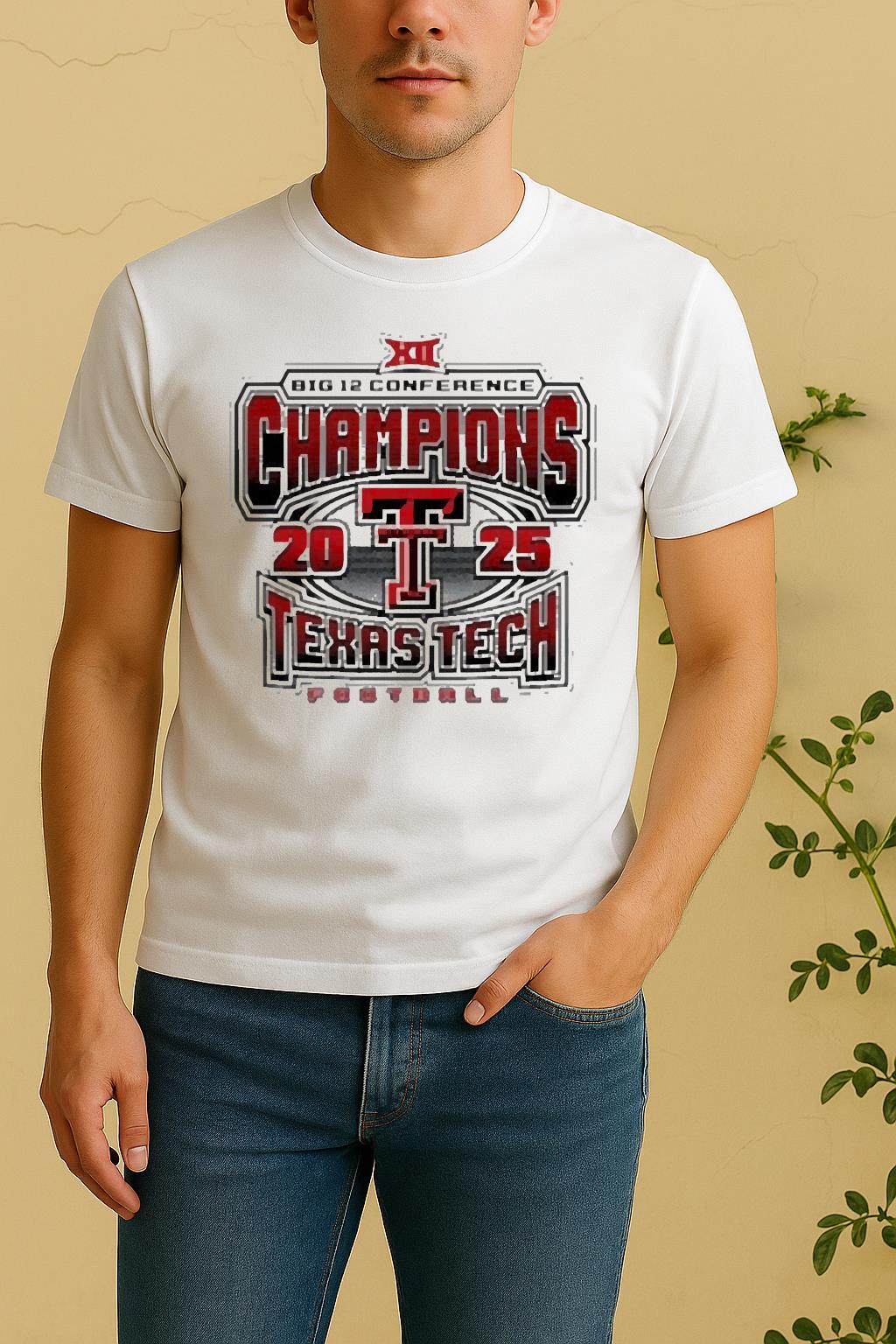 Official Texas Tech Red Raiders 2025 2026 Big 12 Champs Grid Iron Shirt