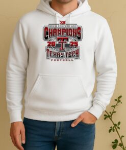 Official Texas Tech Red Raiders 2025 2026 Big 12 Champs Grid Iron Unisex Hoodie