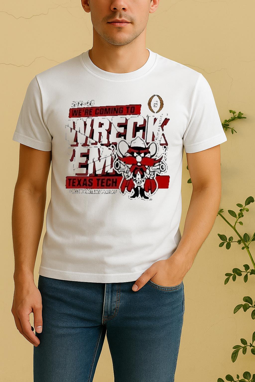 Official Texas Tech Red Raiders 2025 2026 Cfp Were Coming To Wreckem Shatter Shirt
