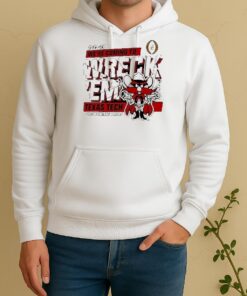 Official Texas Tech Red Raiders 2025 2026 Cfp Were Coming To Wreckem Shatter Unisex Hoodie