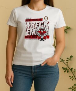 Official Texas Tech Red Raiders 2025 2026 Cfp Were Coming To Wreckem Shatter Women Shirt