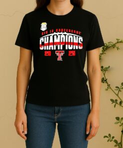 Official Texas Tech Red Raiders 2025 Big 12 Football Champions Endzone Speed Women Shirt