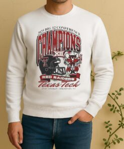 Official Texas Tech Red Raiders 2025 Big 12 Football Champions MascosSweater