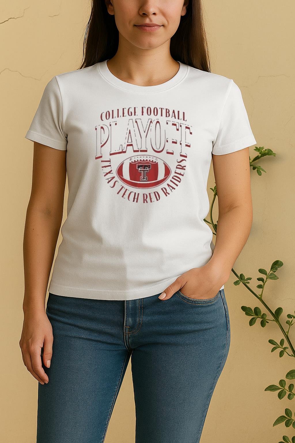 Official Texas Tech Red Raiders 2025 Cfb Playoff Curve Women Shirt
