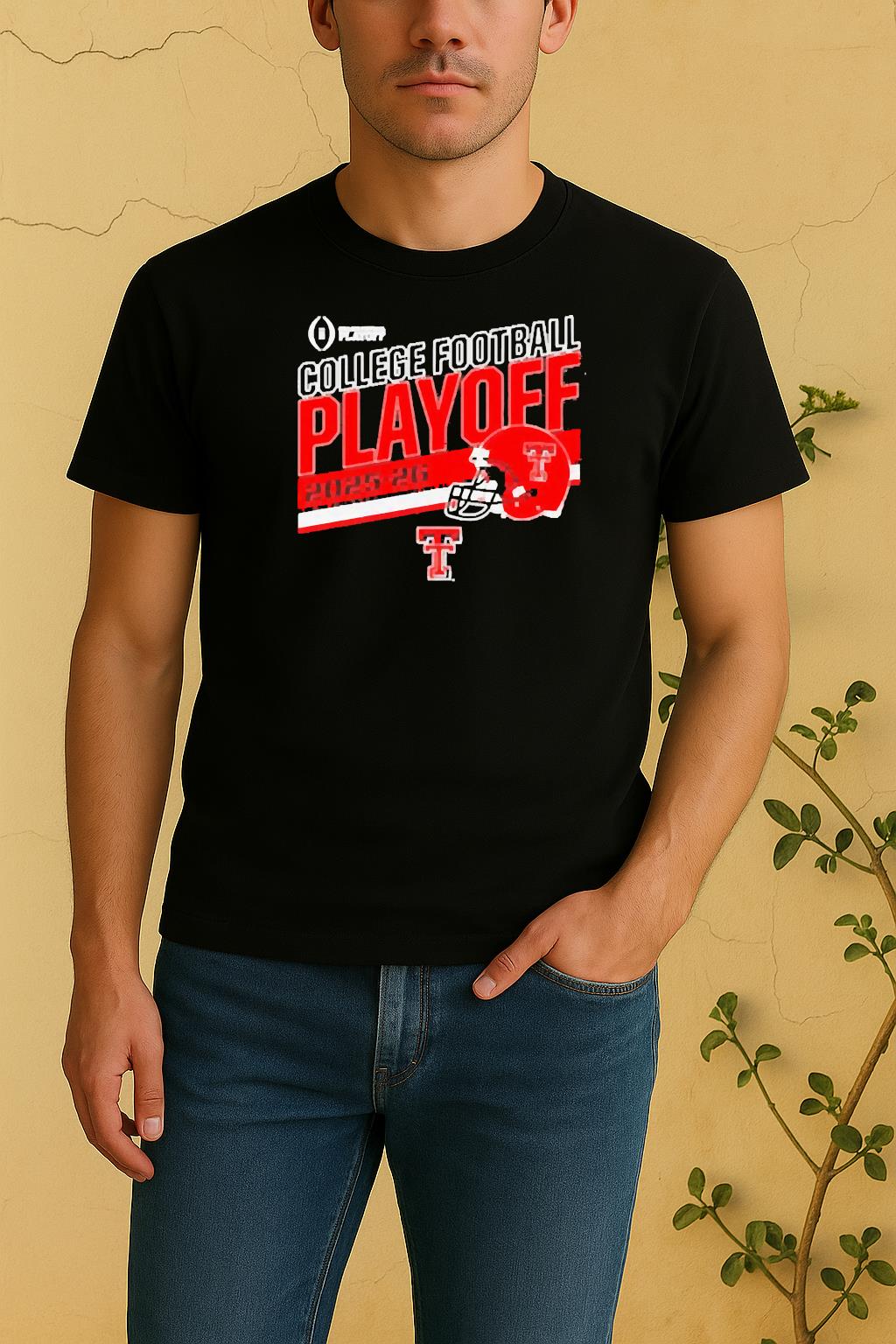 Official Texas Tech Red Raiders 2025 Cfb Playoff Stripe Shirt