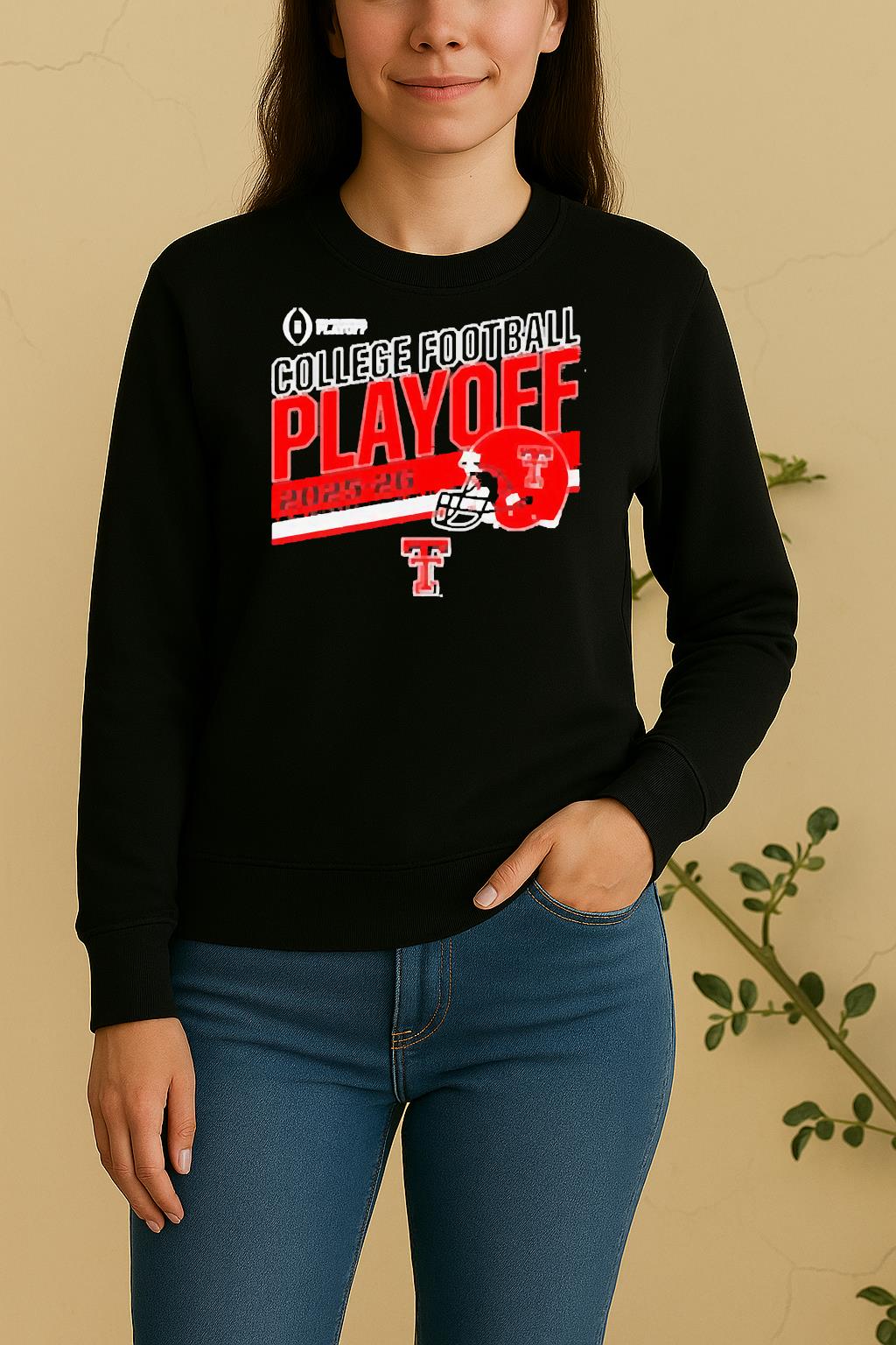 Official Texas Tech Red Raiders 2025 Cfb Playoff Stripe Sweater