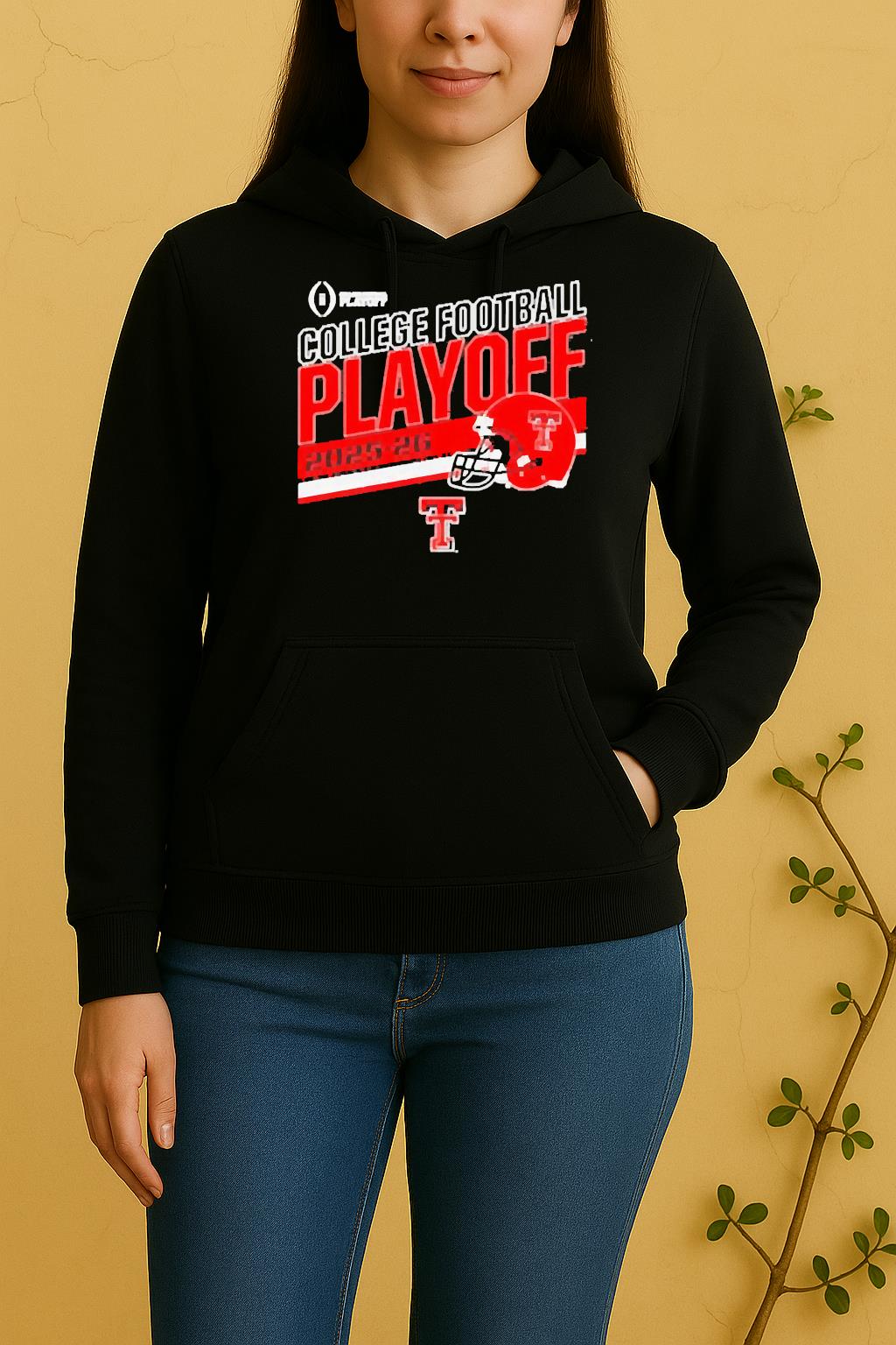 Official Texas Tech Red Raiders 2025 Cfb Playoff Stripe Unisex Hoodie