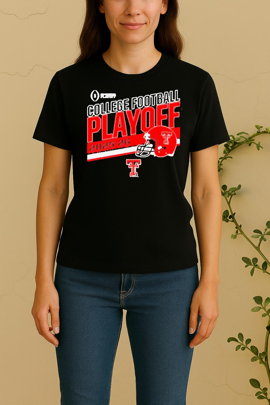 Official Texas Tech Red Raiders 2025 Cfb Playoff Stripe Women Shirt
