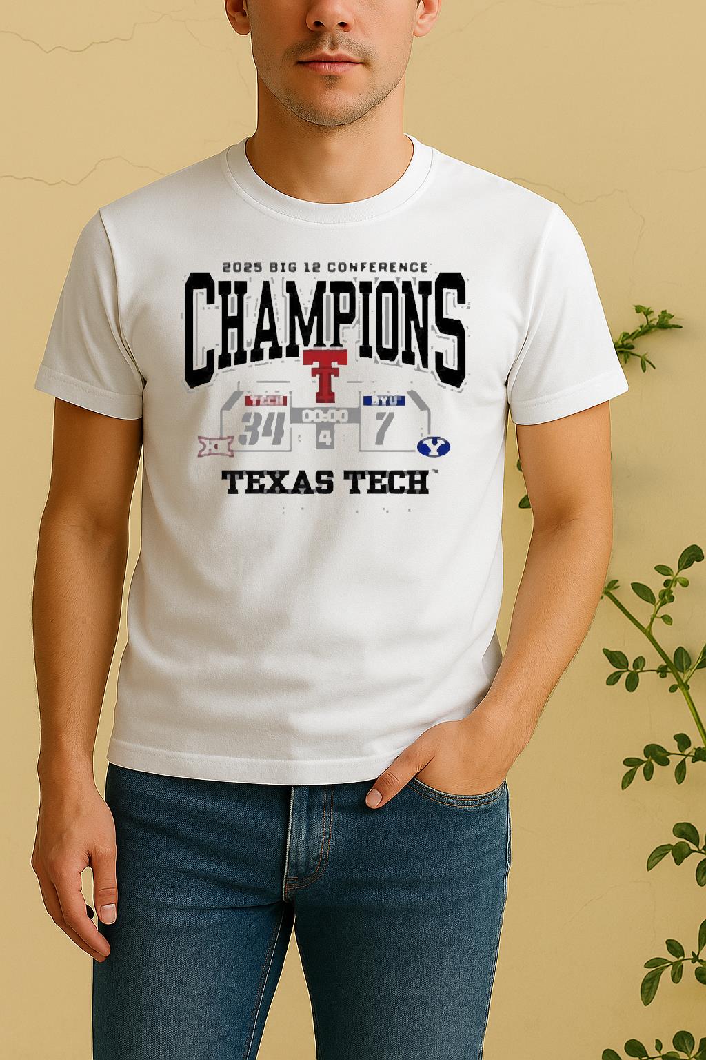 Official Texas Tech Red Raiders Vs Byu Cougars 2025 Big 12 Conference Champions Shirt