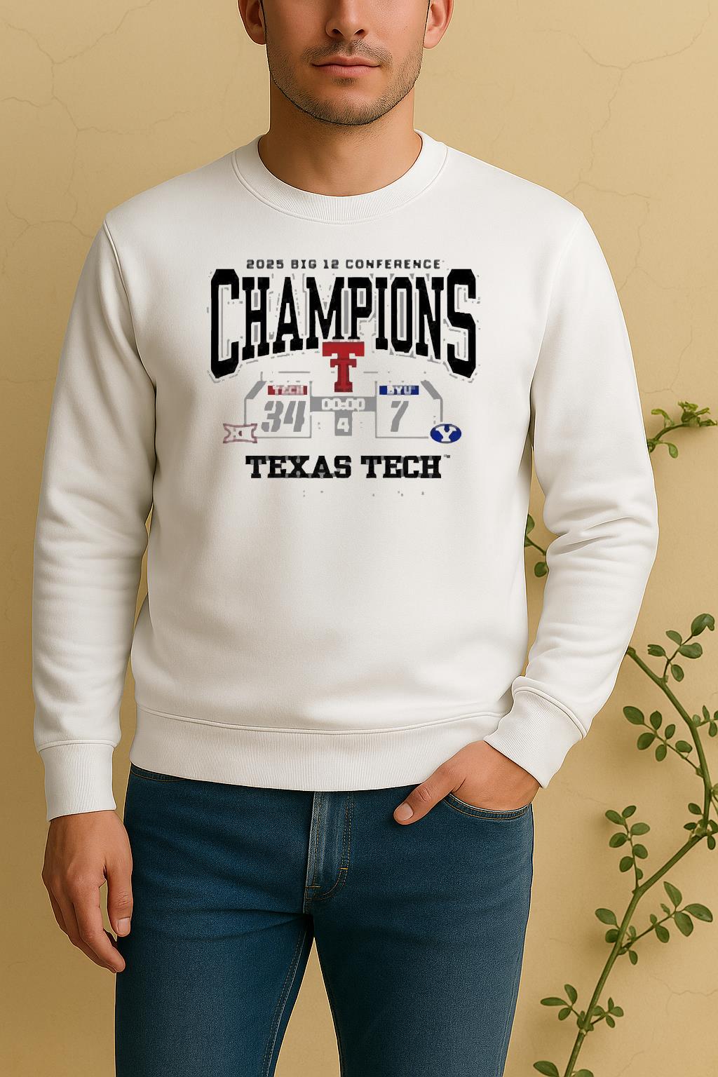 Official Texas Tech Red Raiders Vs Byu Cougars 2025 Big 12 Conference Champions Sweater