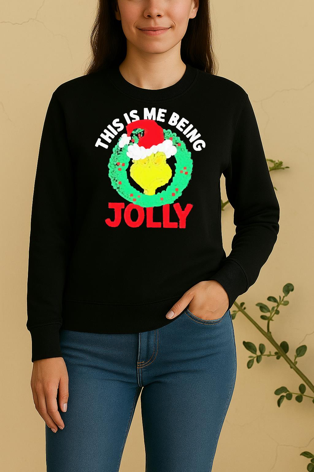 Official The Grinch This Is Me Being Jolly Christmas Sweater