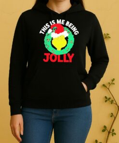 Official The Grinch This Is Me Being Jolly Christmas Unisex Hoodie
