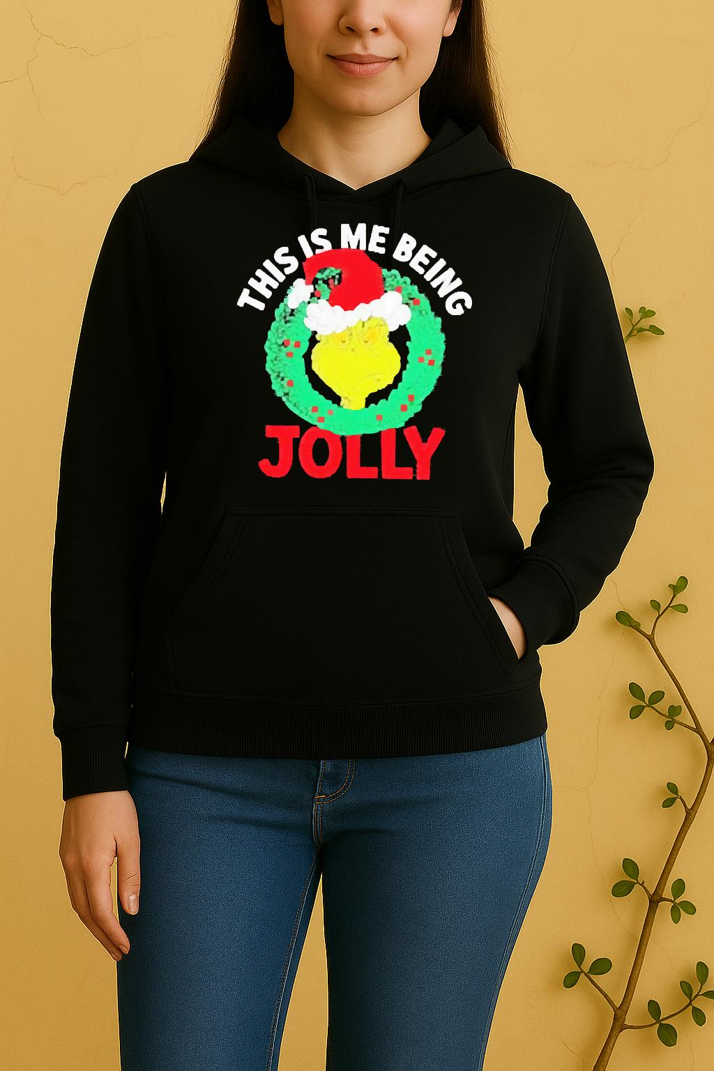 Official The Grinch This Is Me Being Jolly Christmas Unisex Hoodie