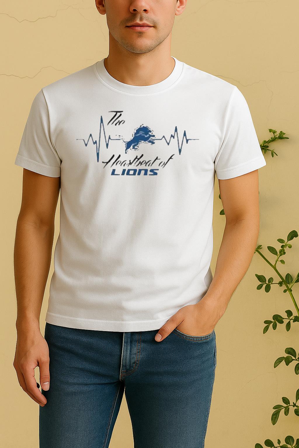 Official The Heartbeat Of Lions Detroit Lions Shirt