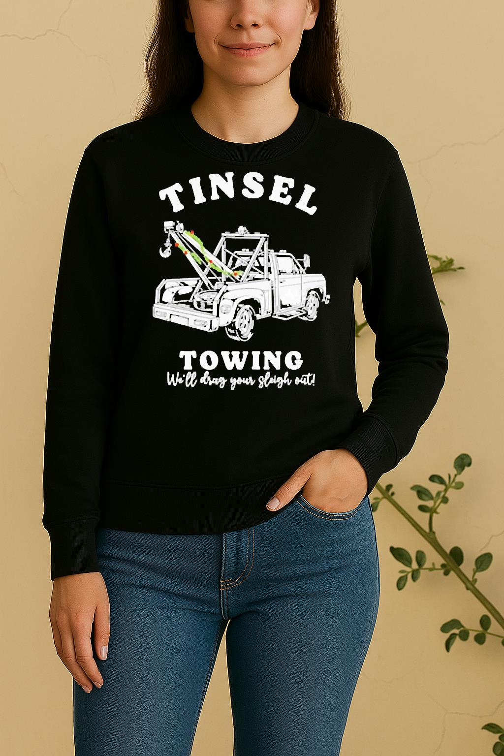 Official Tinsel Towing Well Drag The Sleigh OusSweater