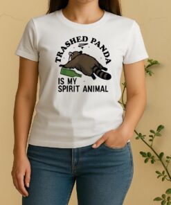 Official Trashed Panda Is My Spirit Animal Racoon Meme Women Shirt