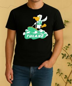 Official Tulane Green Wave Mascot Surfboard Logo Shirt