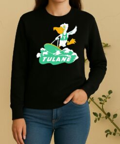 Official Tulane Green Wave Mascot Surfboard Logo Sweater