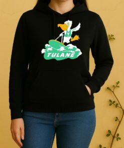 Official Tulane Green Wave Mascot Surfboard Logo Unisex Hoodie