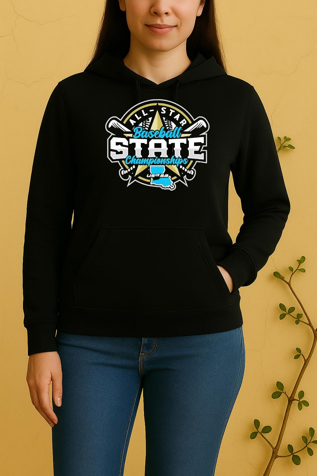 Official Usssa Baton Rouge All Star Baseball State Championship 2025 Unisex Hoodie