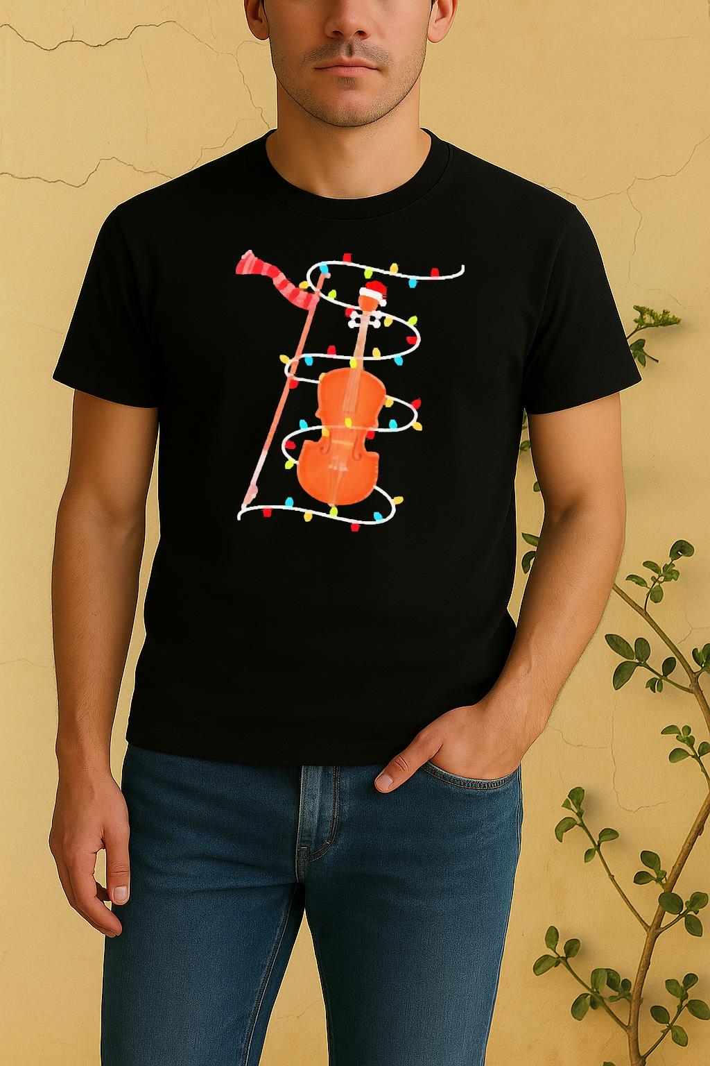 Official Violin Christmas Lights Shirt